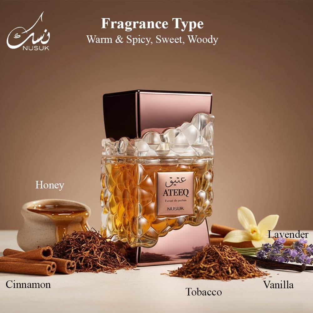 Amazon.com : Nusuk Ateeq – Aromatic, Cinnamon, Honey, Tobacco